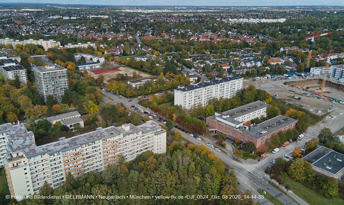 08.10.2020 - Baustelle Alexisquartier und Umgebung in Neuperlach